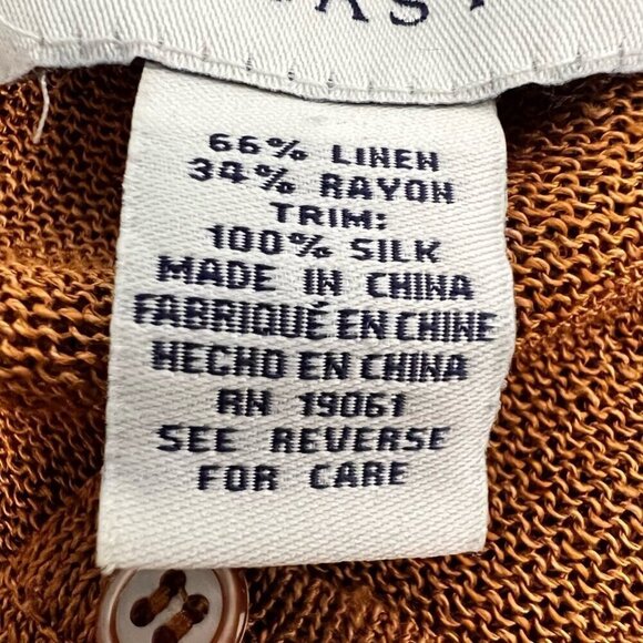 Doncaster Womens Button Up Cardigan Sweater Multicolor Giraffe Long Sleeve M - Picture 11 of 11